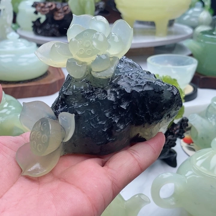 岫玉四大名玉摆件未镶嵌