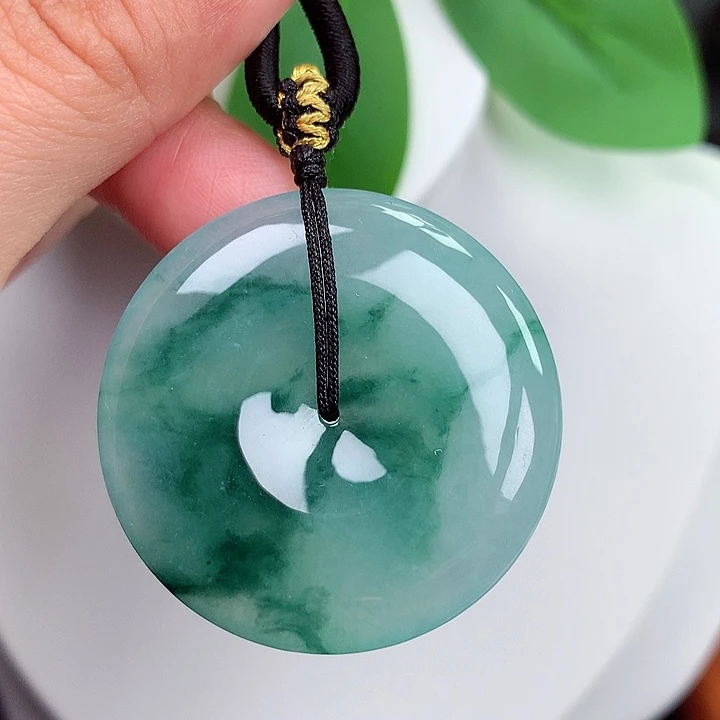 颈饰未镶嵌翡翠平安扣 36.5x6.5mm