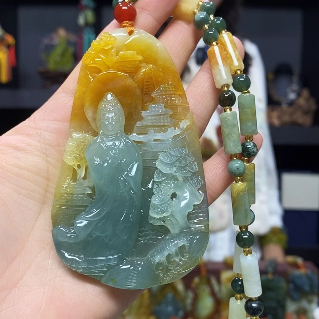 未镶嵌岫玉挂件吊坠