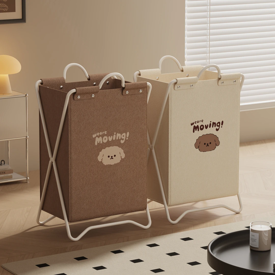 美式小清新纯色卫生间手提脏衣篮书本衣篓家用大容量