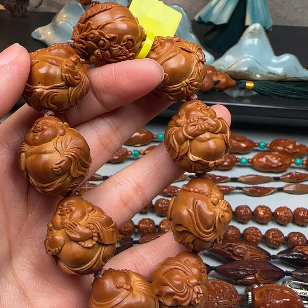 橄榄核手串/手链～**12.5尺寸八宝弥勒手串