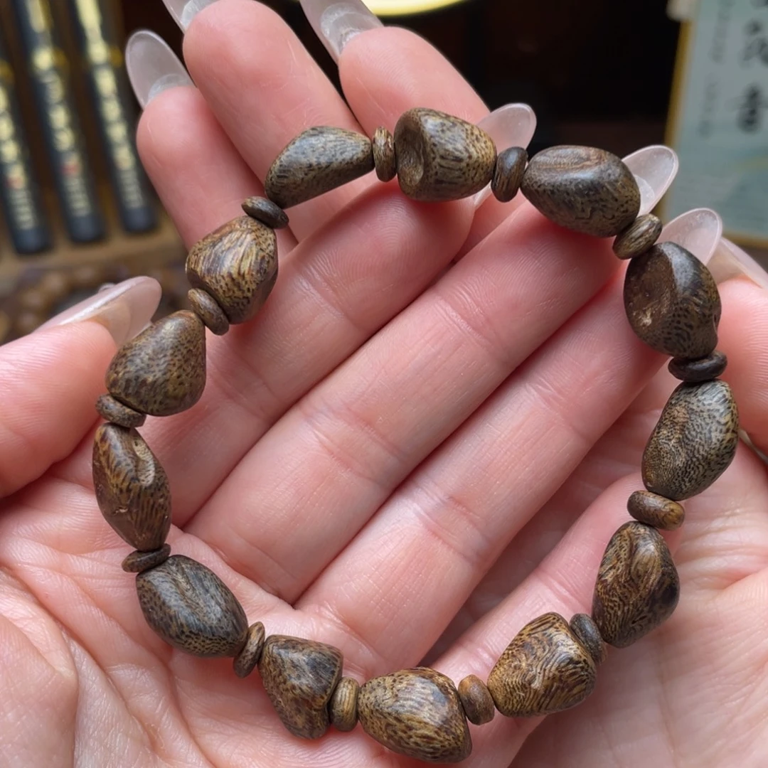 手串沉香芽庄绿棋楠随形单圈