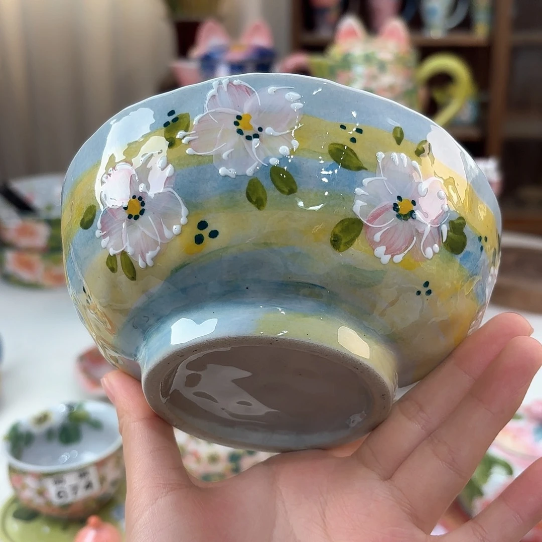 景德镇手绘高温釉下彩陶瓷茶具