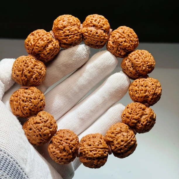 Q525毕业大金刚粗筋高油玉化皮质菩提手串