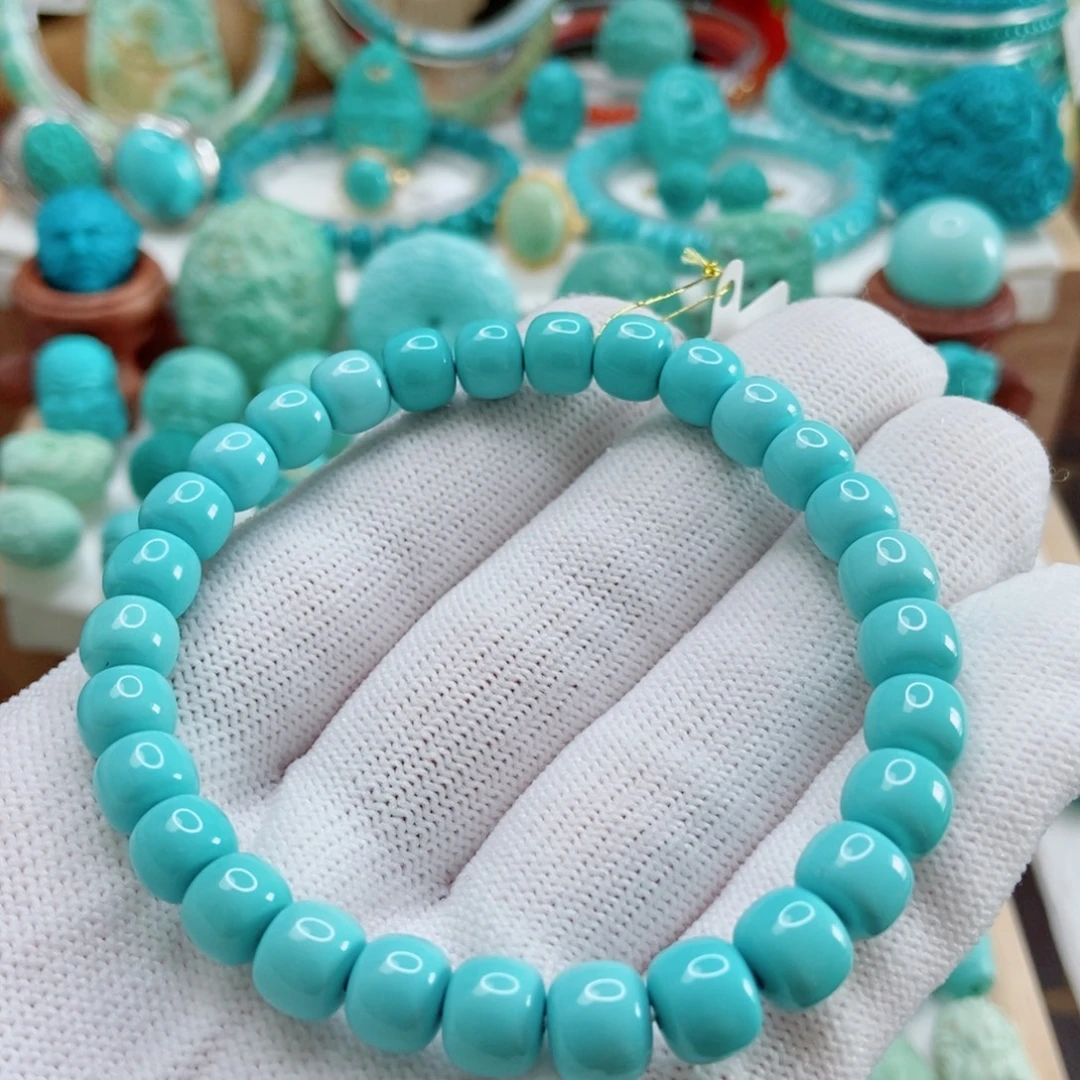 绿松石未镶嵌手串7.5mm