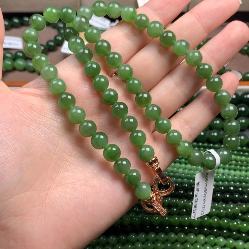 【闪购商品】和田玉（碧玉）颈饰未镶嵌新人福利8m项链