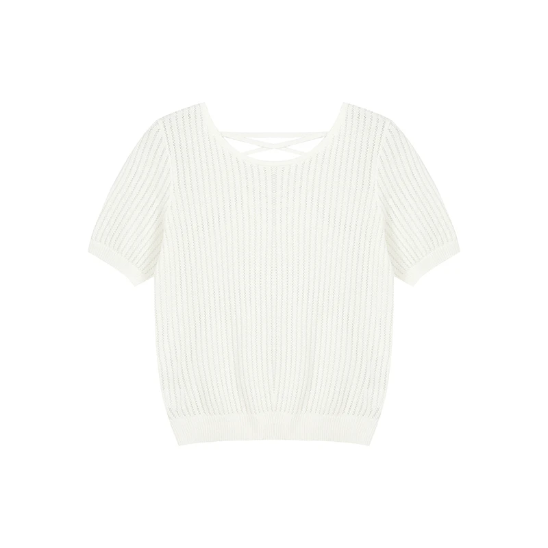 【九月专属】醋酸时尚系带针织衫N2537