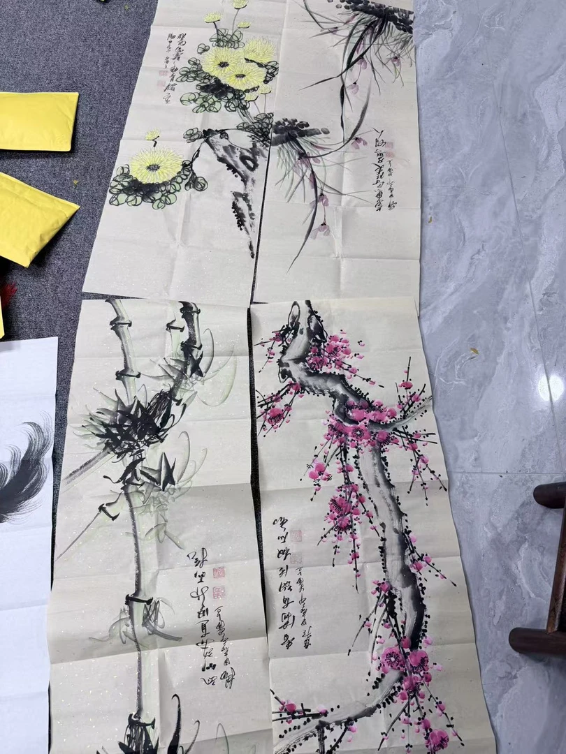 刘总专属福利四条屏年画