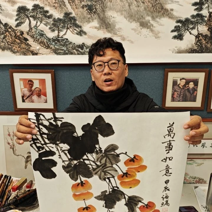 国画贾海瑞老师现场定制