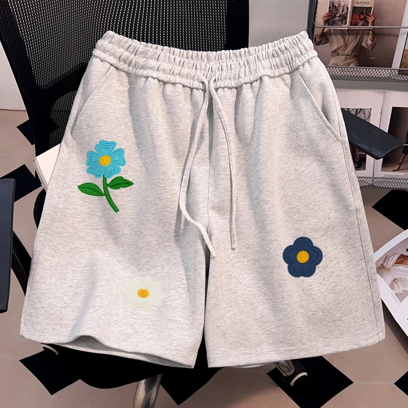 jtrt潮流美式休闲字母印花短裤男女夏季潮牌宽松百搭运动五分裤潮