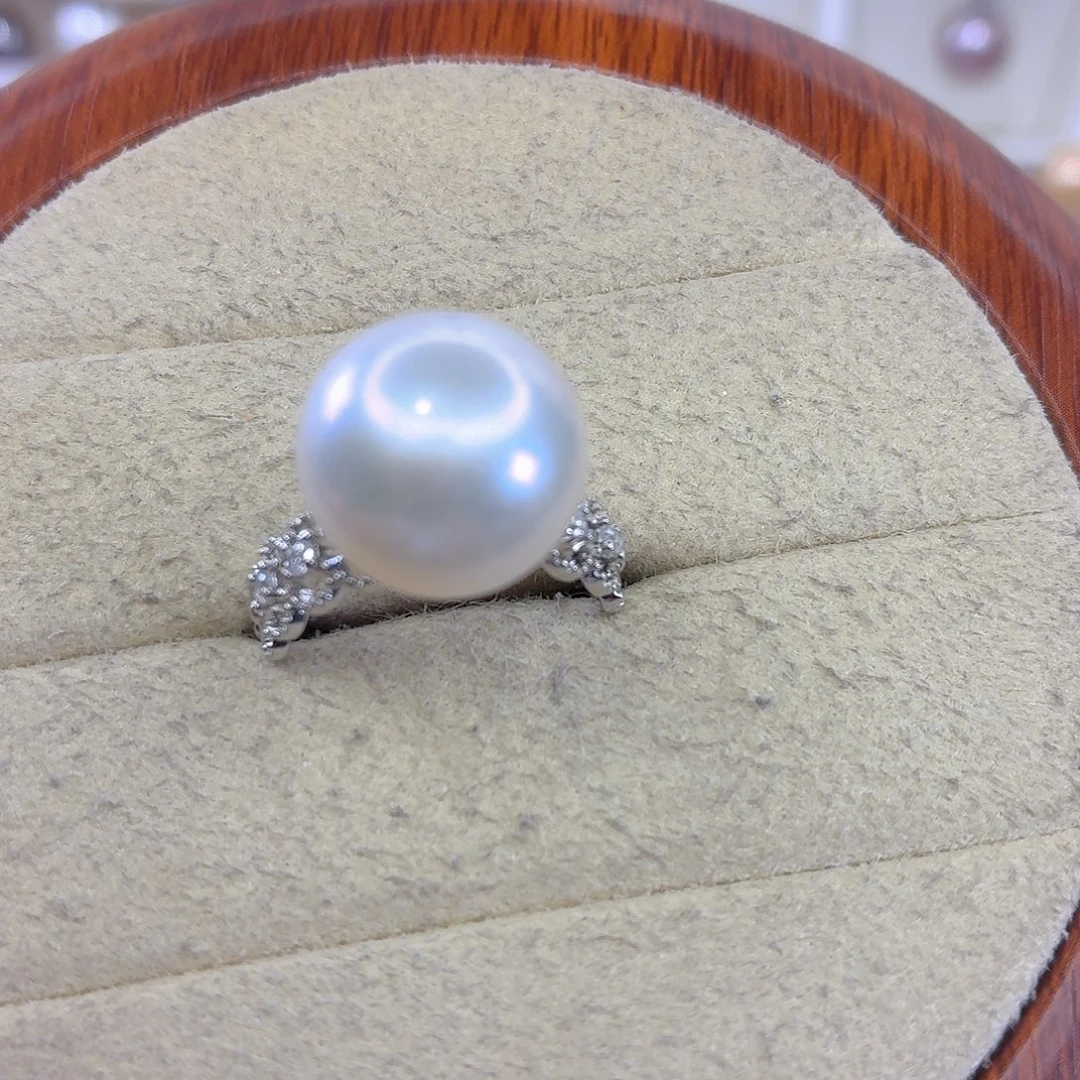 合金戒指淡水珍珠