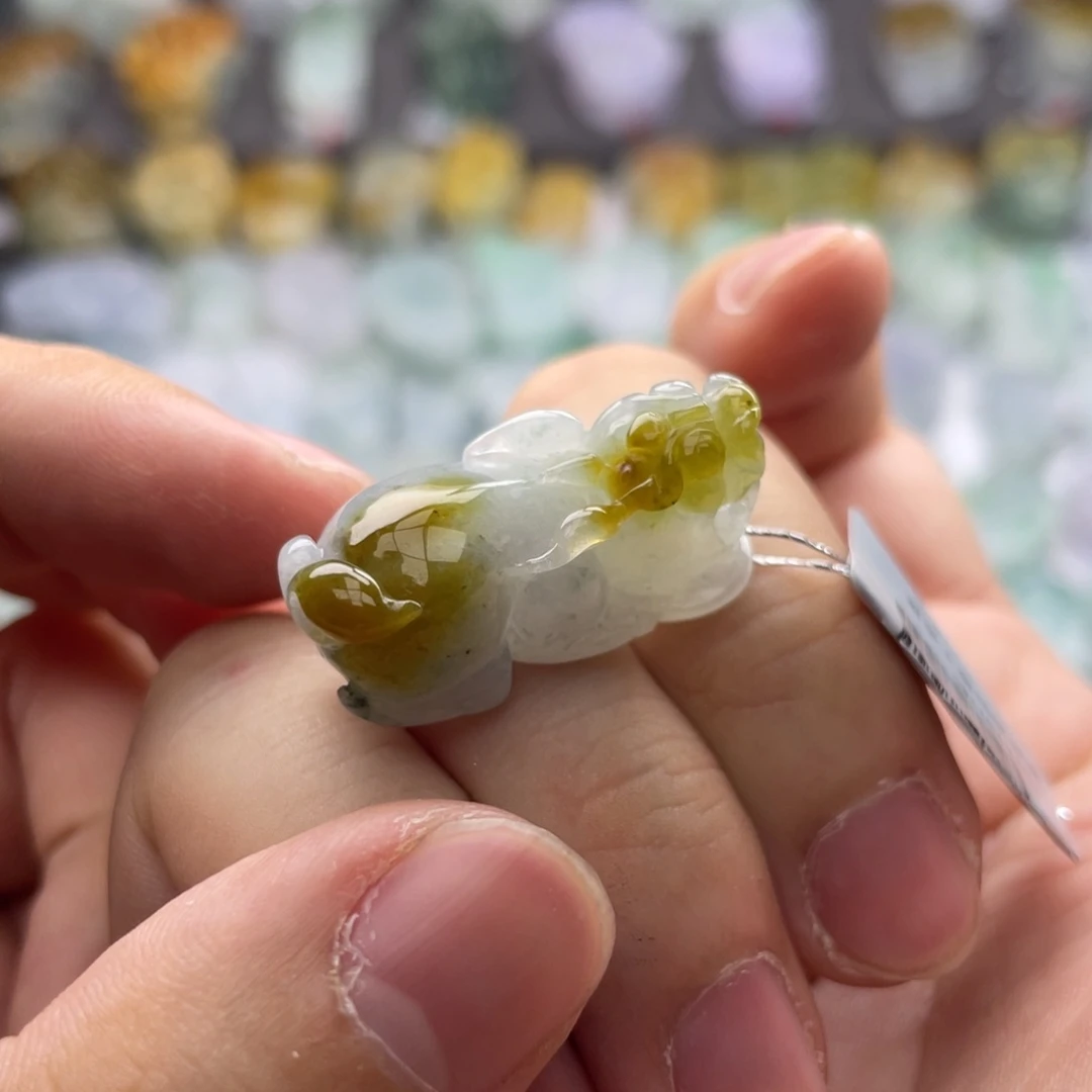 翡翠颈饰未镶嵌貔貅