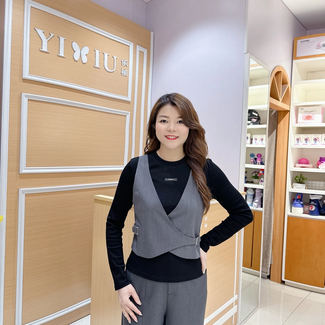 时尚休闲上衣5-5851春季新款假两件新款圆领气质/长58厘米