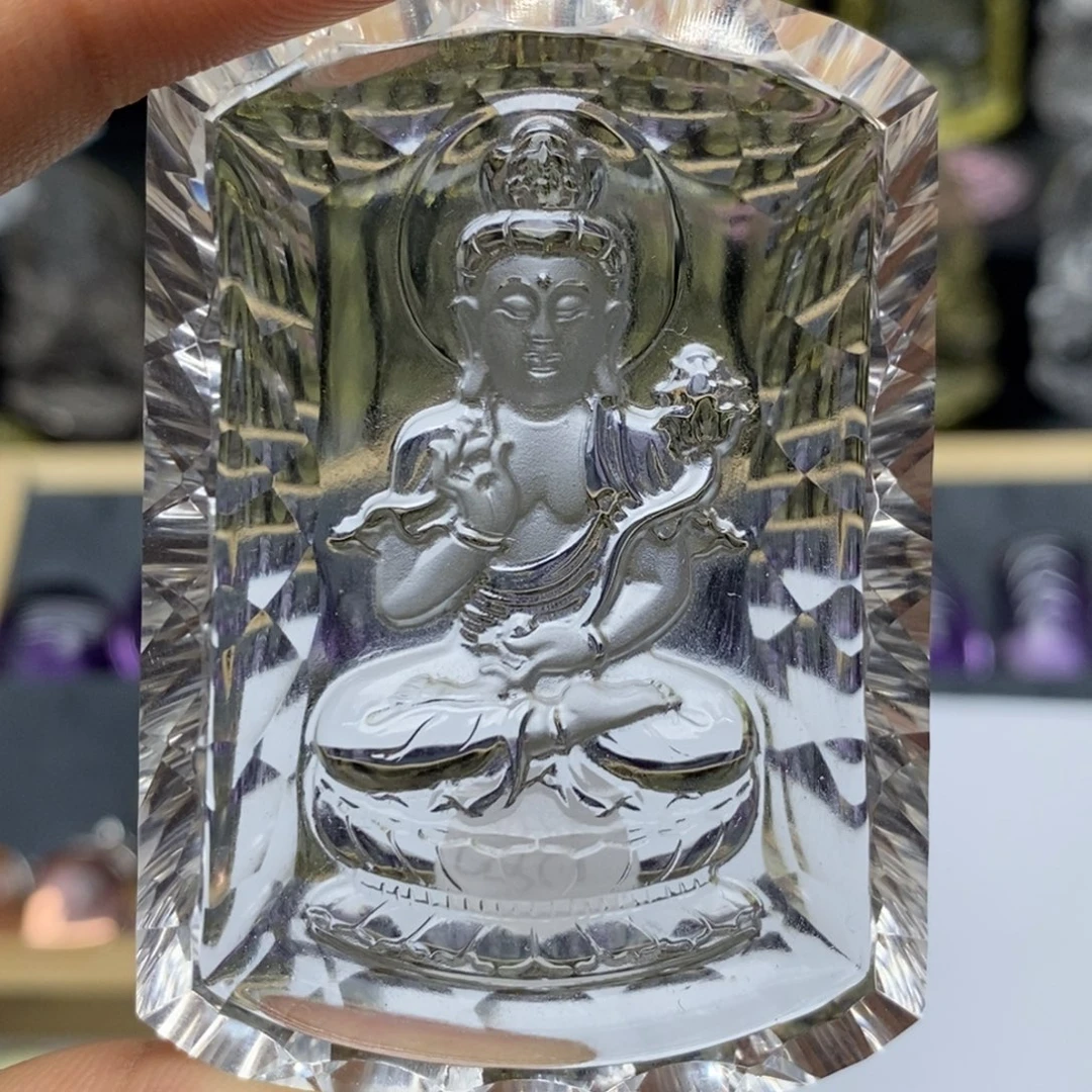 缘***分水晶颈饰未镶嵌白水吊坠