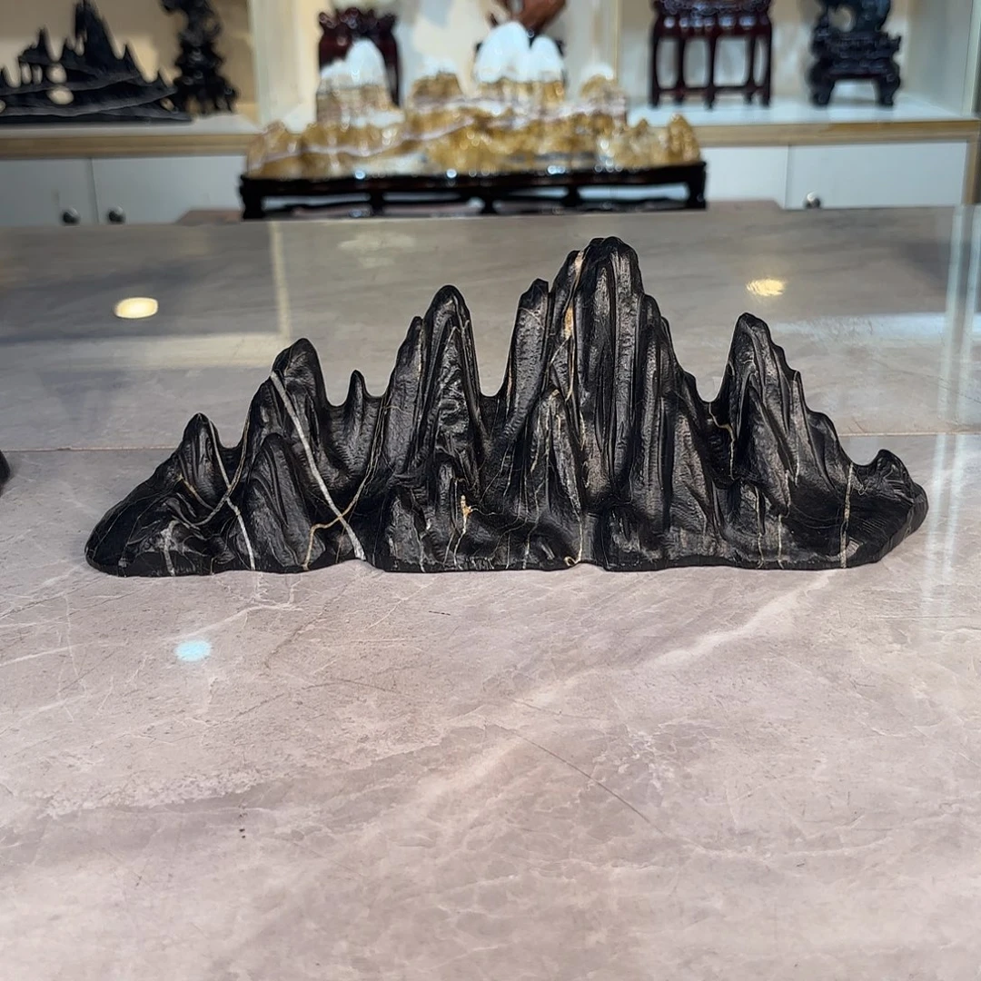 李***、灵璧石手工雕刻奇石摆件