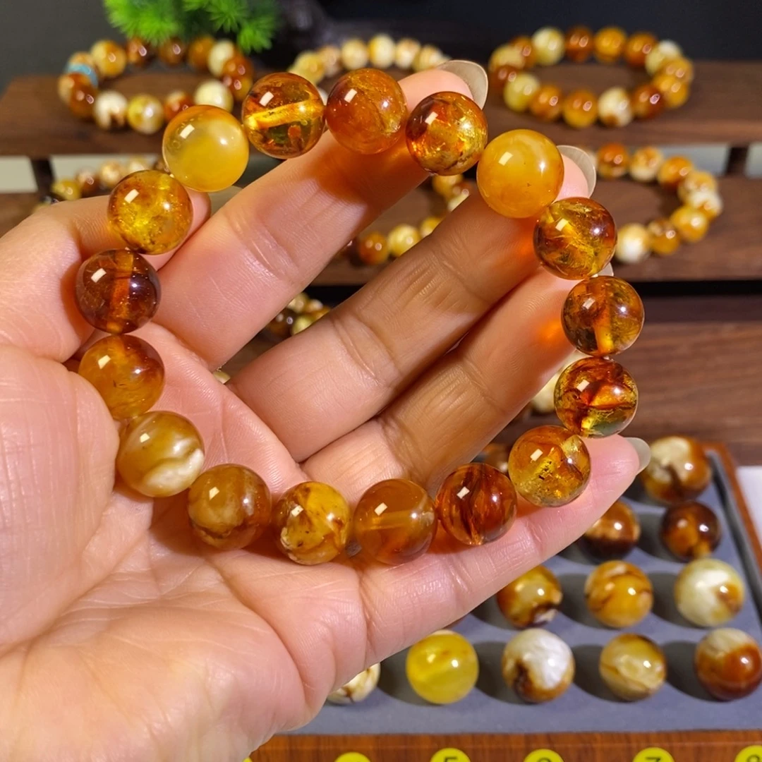 蜜蜡未镶嵌手串沁色蜜蜡福利