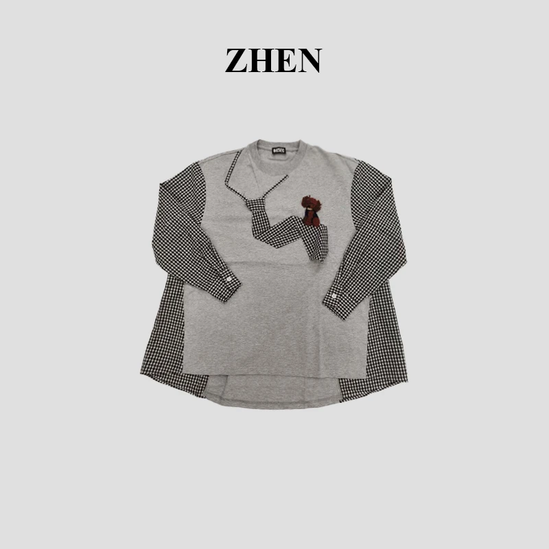 【ZHEN】25K01912 2025新款修身显瘦气质小众设计师款长袖T恤打底