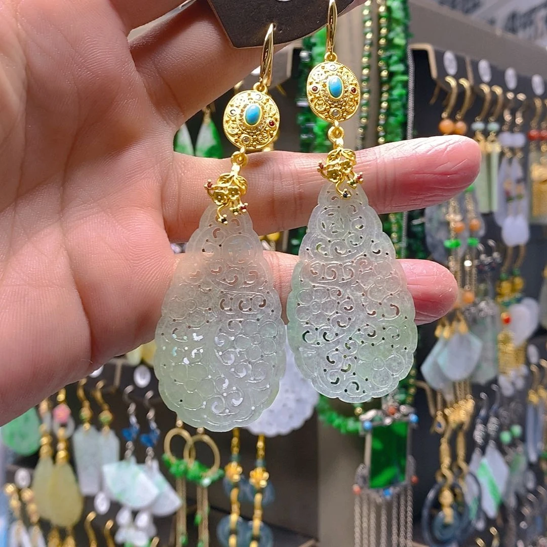未镶嵌翡翠耳饰翡翠