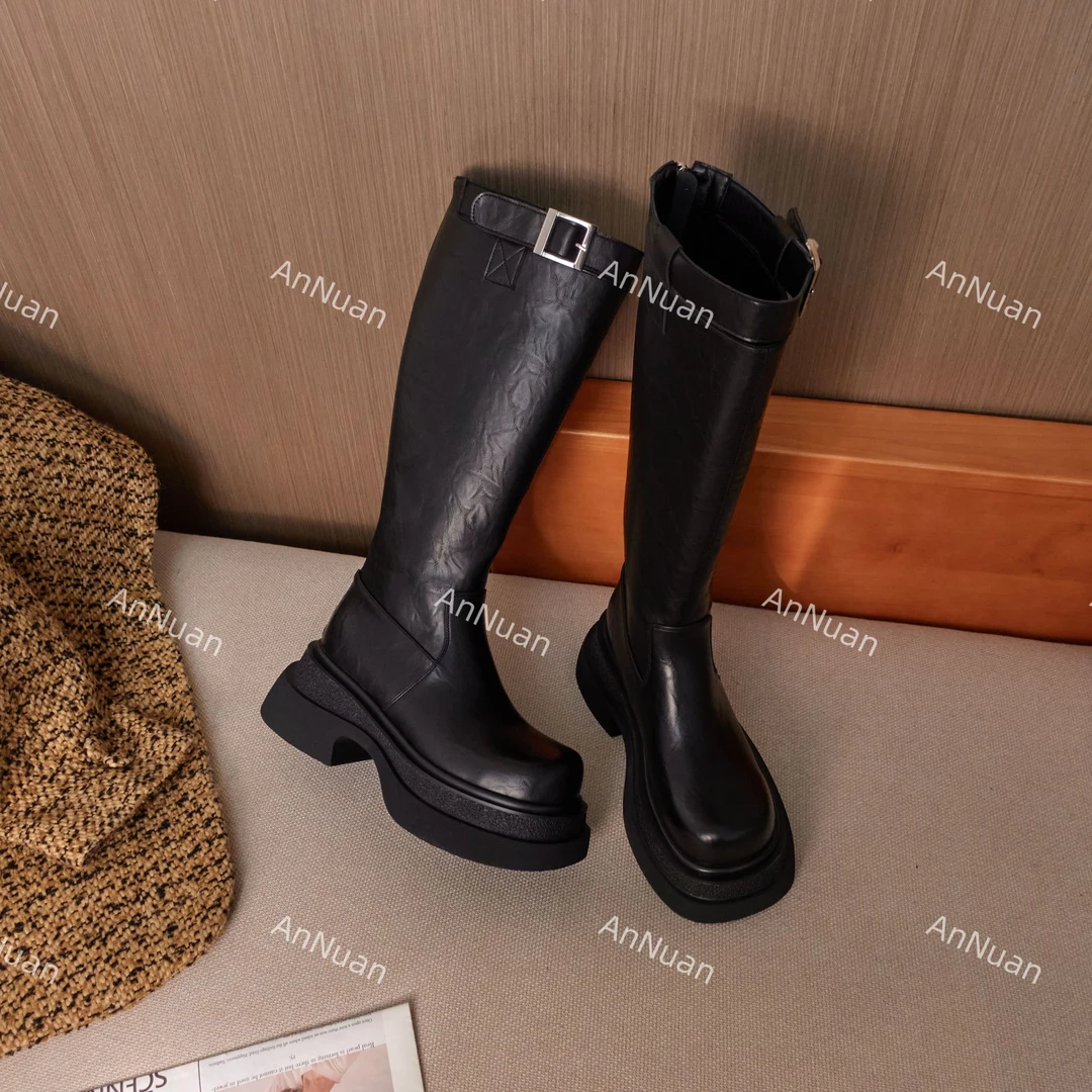 唐小丫家秋季穿新款厚底带时尚韩版靴子女款