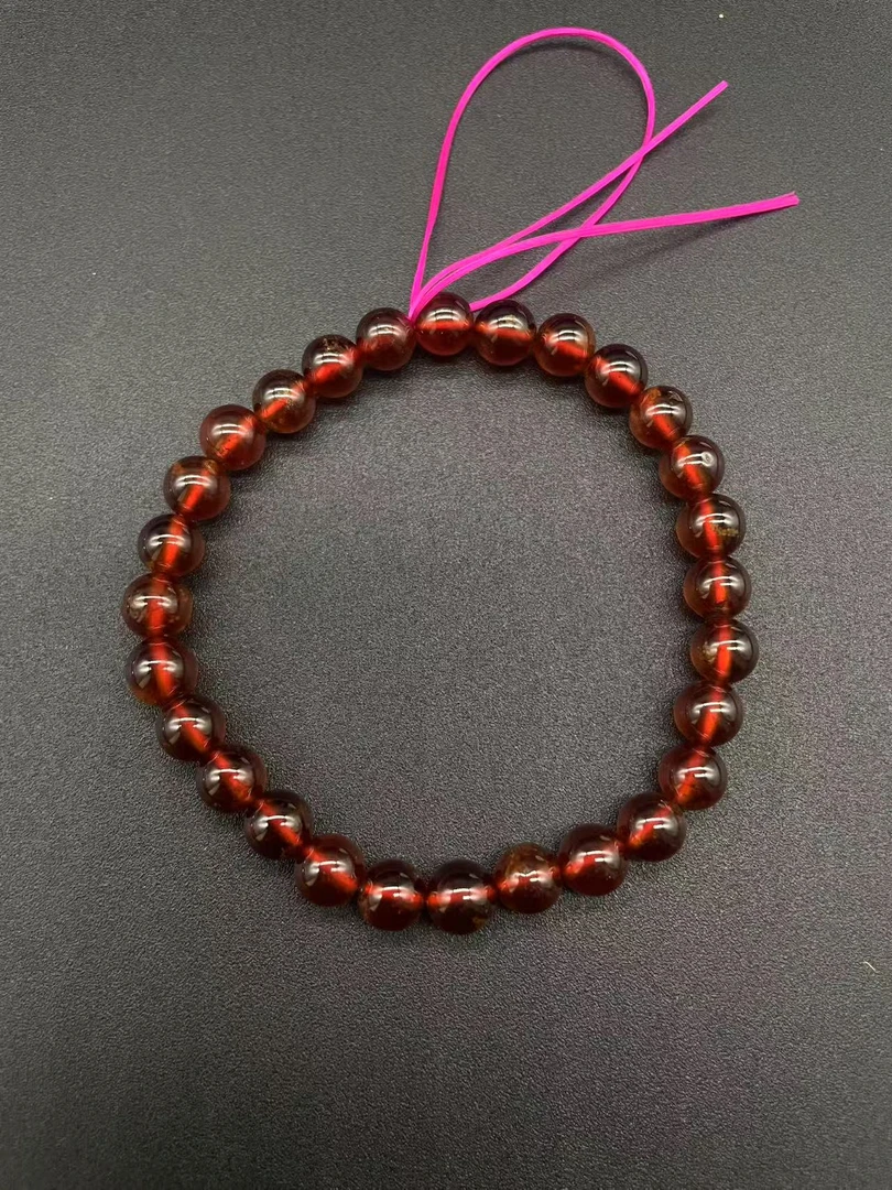 天然老矿酒红石榴石单圈手串 多样性发其一 A014