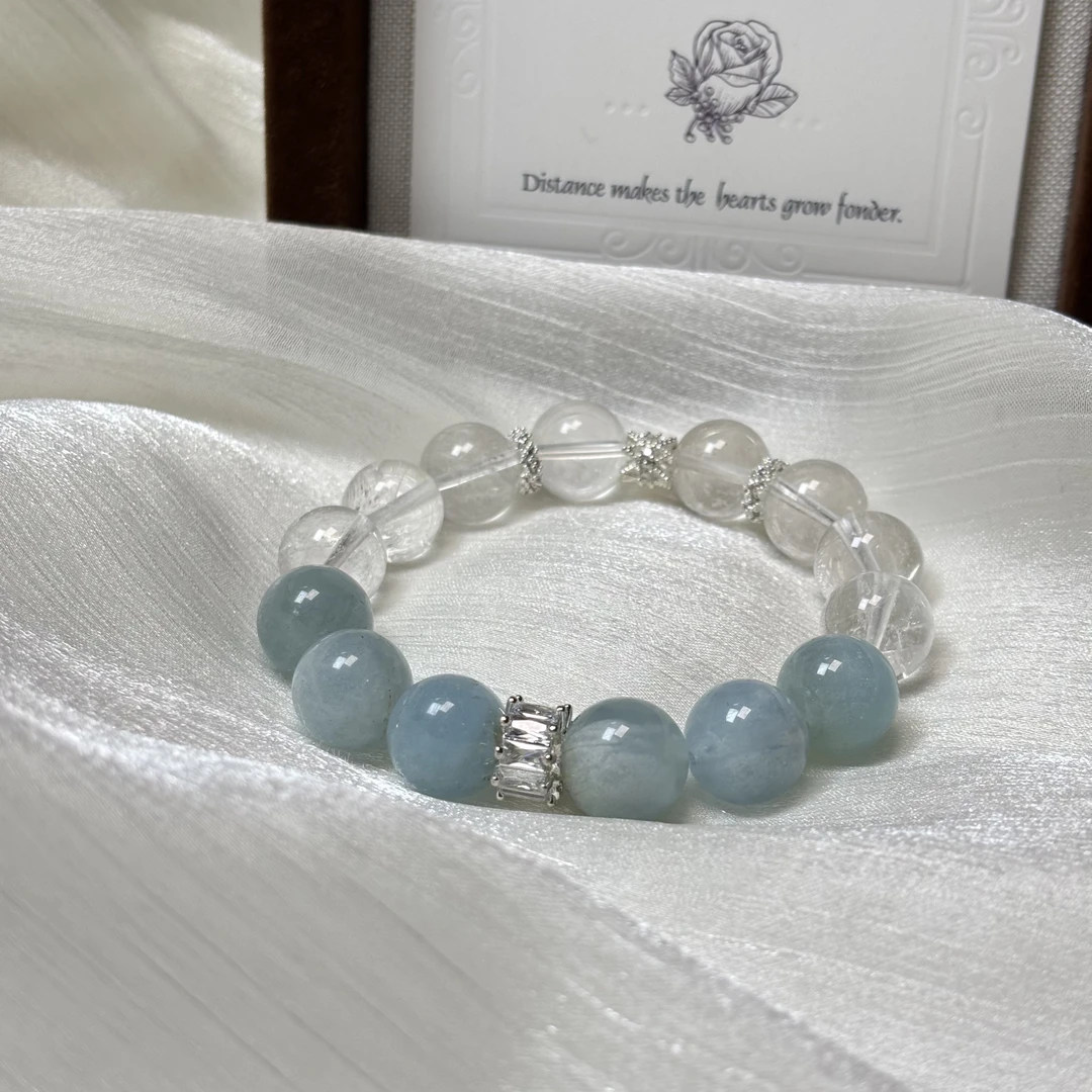 【周大宜】天然海蓝宝白水晶ZDYSJ00014