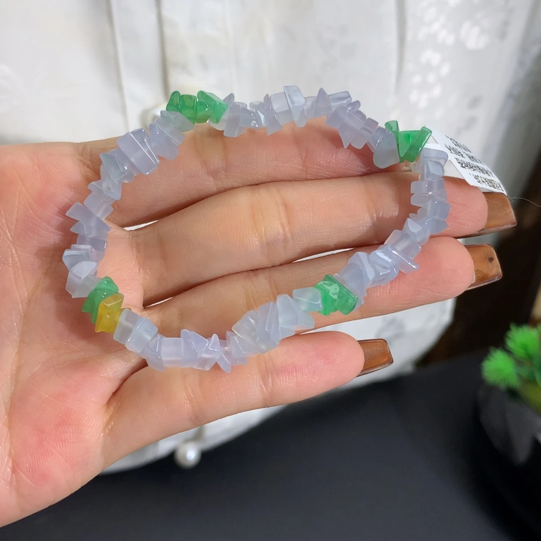 未镶嵌手串翡翠冰胶碎碎冰手串