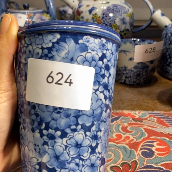 青花瓷景德镇手绘万花青花可乐杯