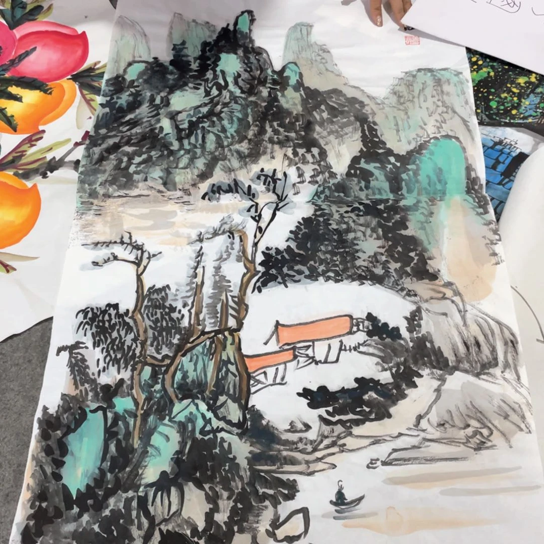 国画国画作品画心一张