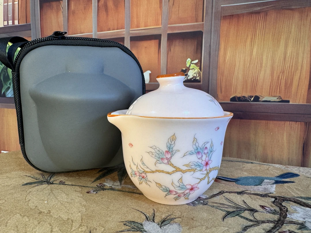 粉汝桃花户外便携式旅行2003茶具
