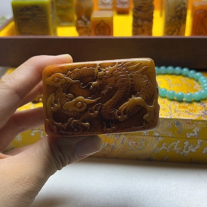 寿山石印石五面工砚台