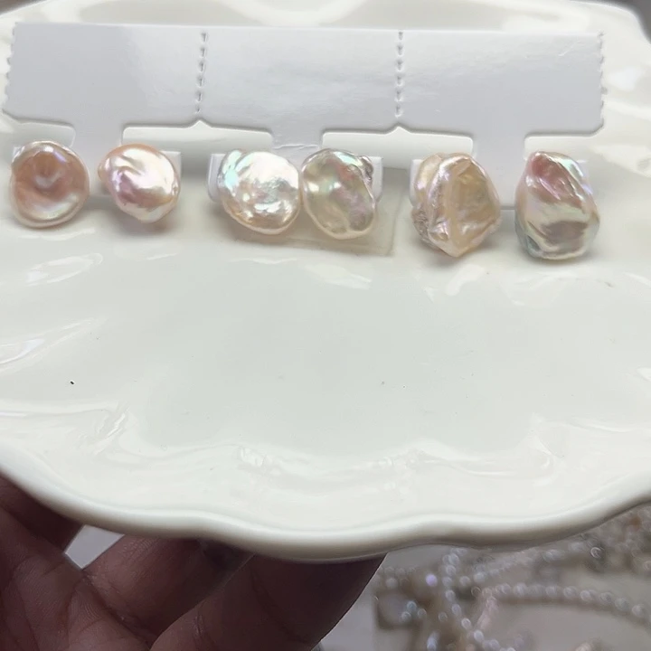 未镶嵌淡水珍珠耳饰【纯恬】多样性发货发一