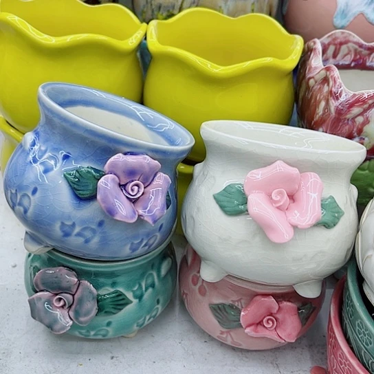 多肉绿植陶瓷花盆9.9包邮