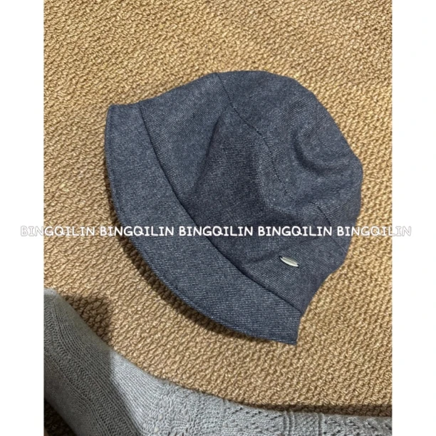 出口日韩~春秋通用大头围显脸小西装料百搭素颜堆堆水桶渔夫帽