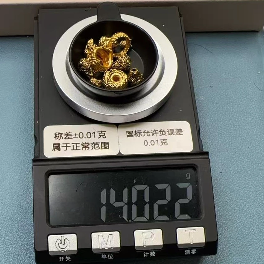 W足金黄金纯金弟子卡环线束