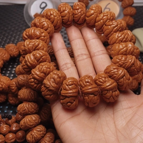 桃核手串軍*龙纹桃核