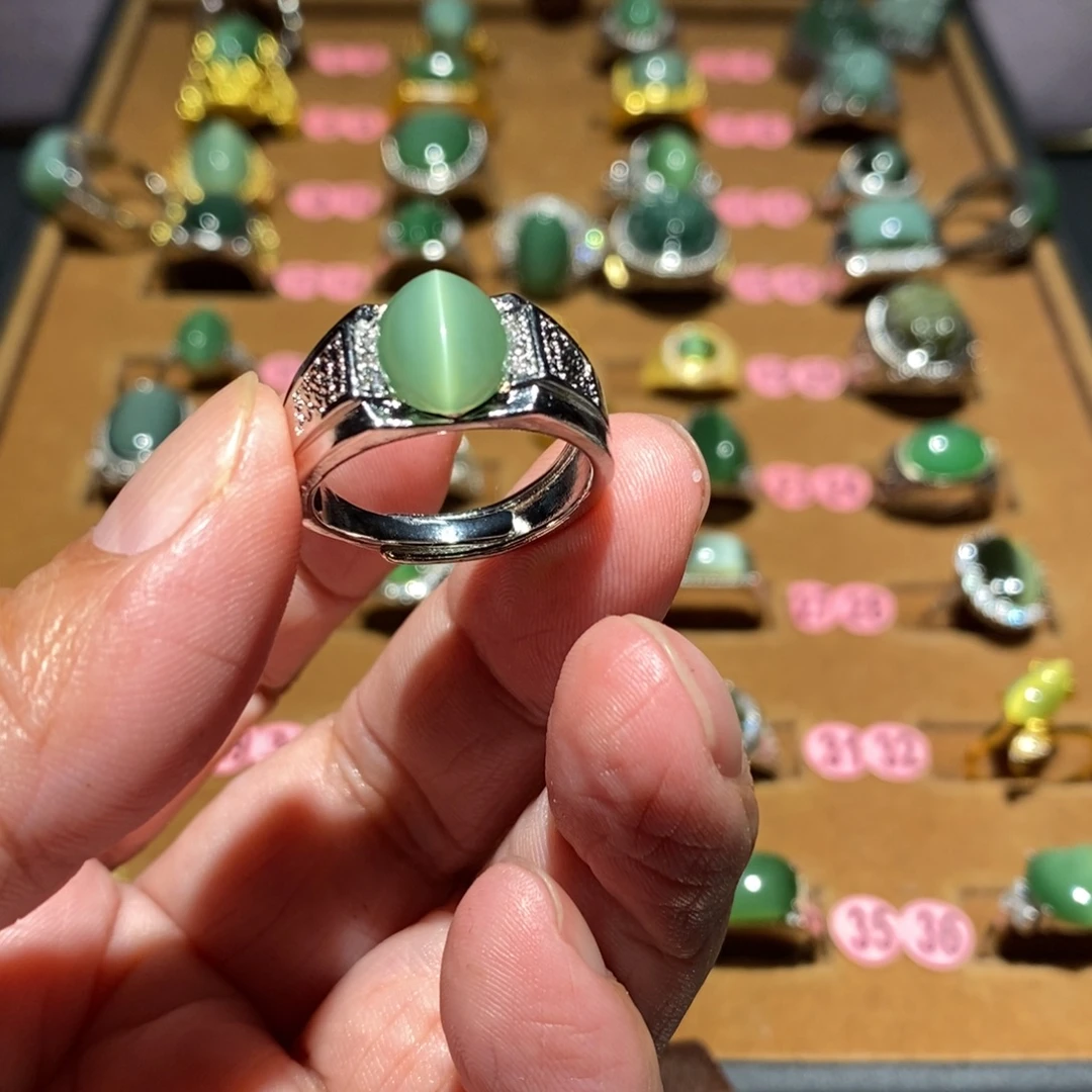 和田玉未镶嵌戒指