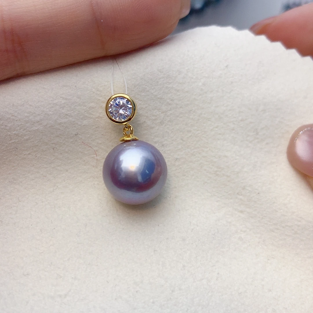 淡水珍珠颈饰银S925镶嵌w6