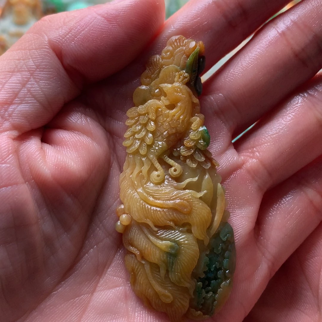 定制翡翠未镶嵌凤凰