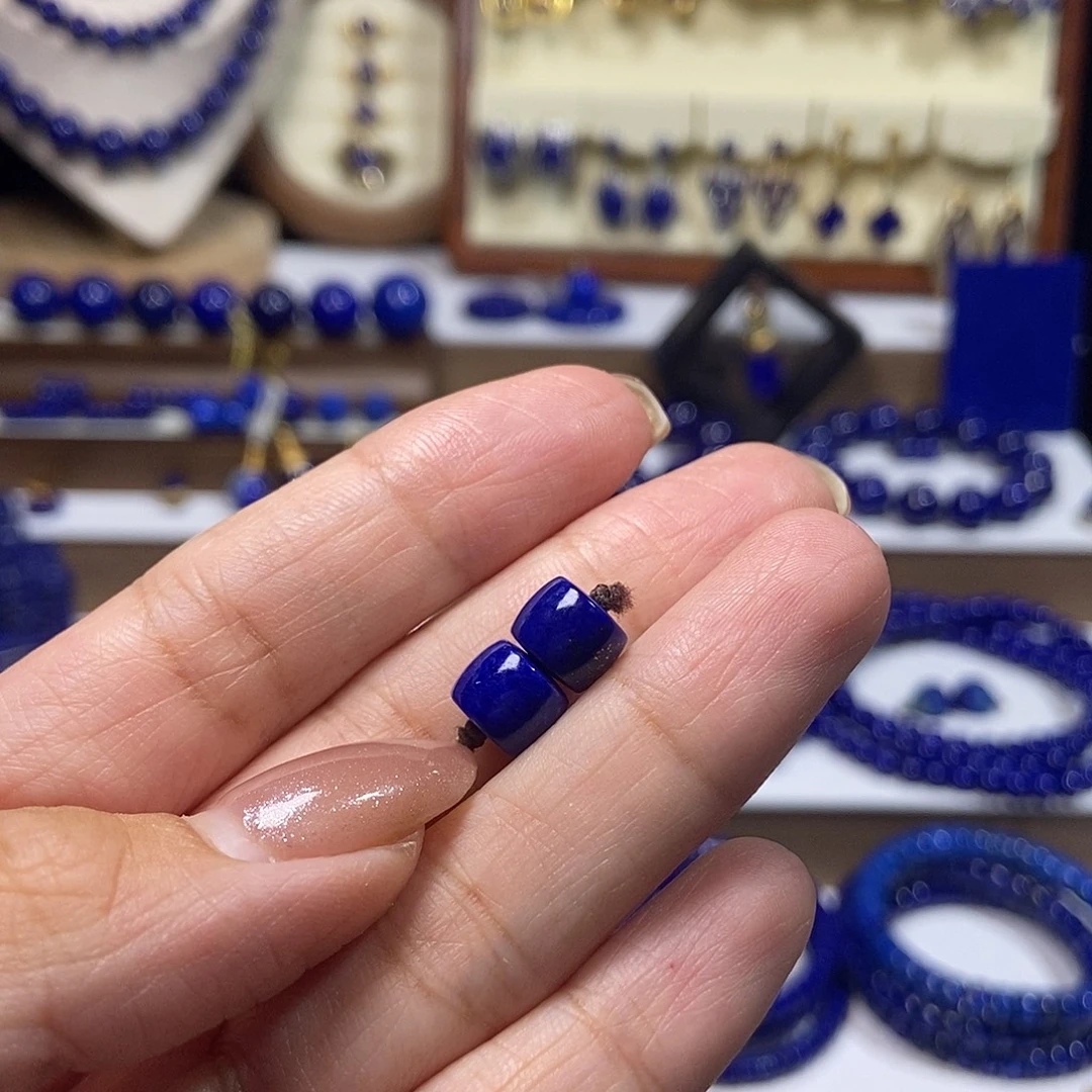 未镶嵌青金石老型对珠8mm