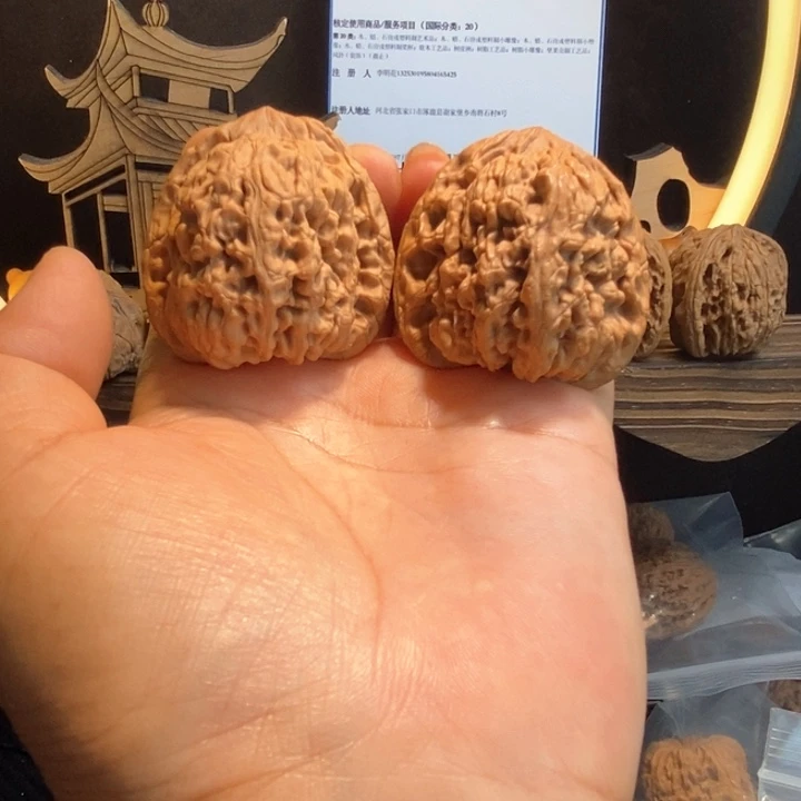 文玩核桃把件木*头41色差福利