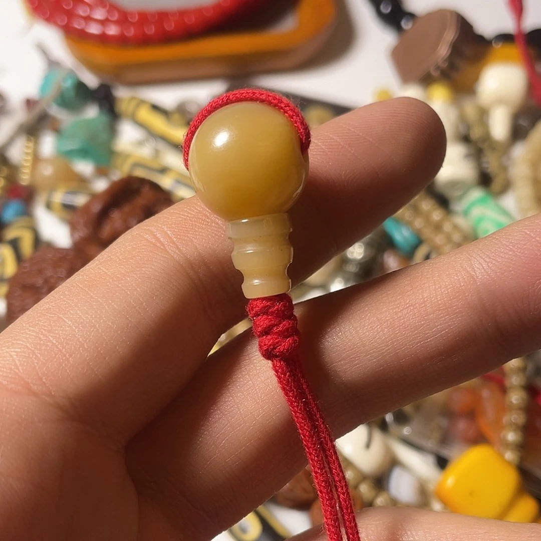 白玉菩提吊坠仰*珠子