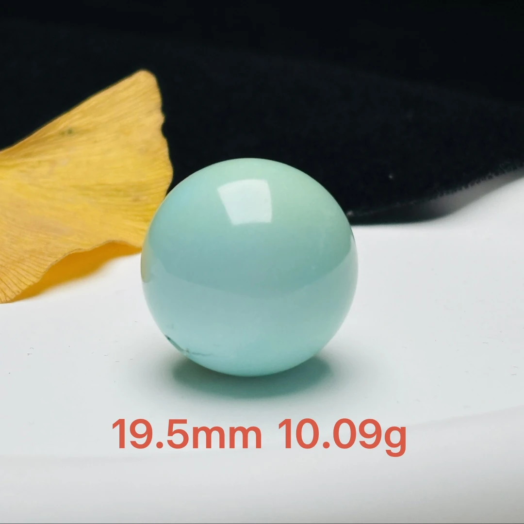 湖北十堰原矿绿松石高瓷精品圆珠百搭正品瓷釉级锁骨珠配珠配饰