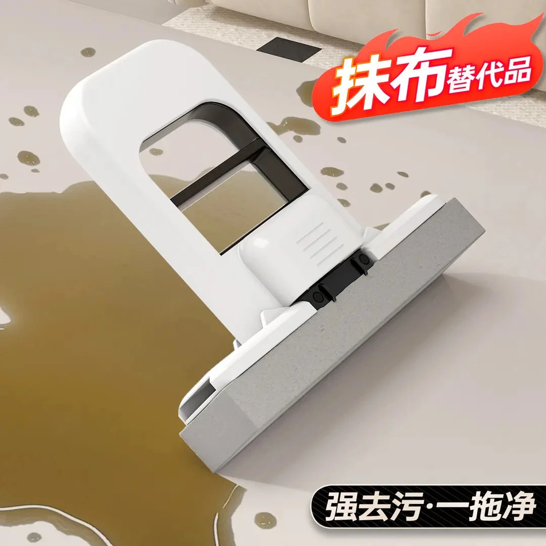 手持迷你小拖把洗手台桌面海绵吸水浴室卫生间免手洗胶棉拖把--kk