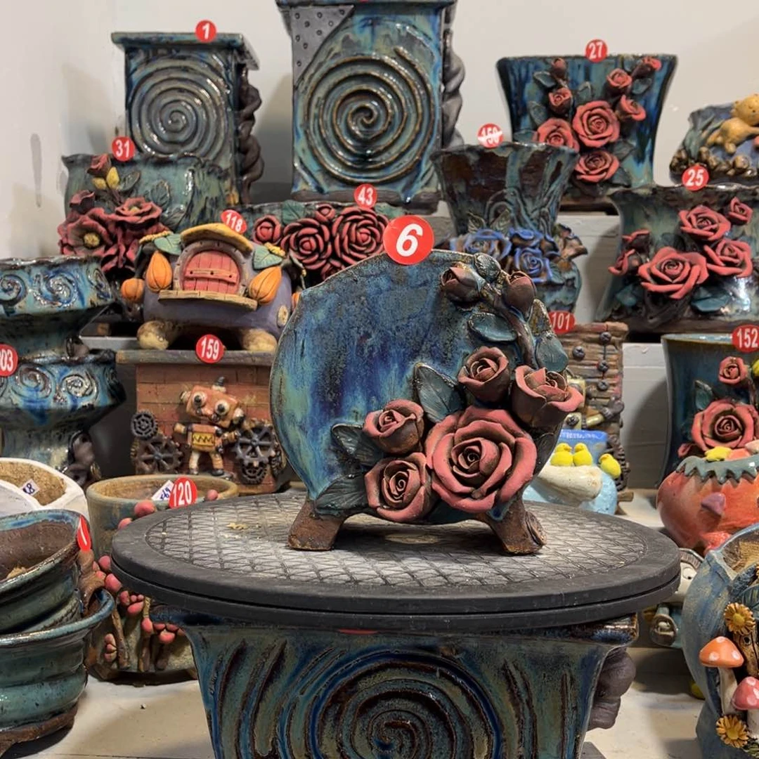 陶瓷6 号陶然花盆