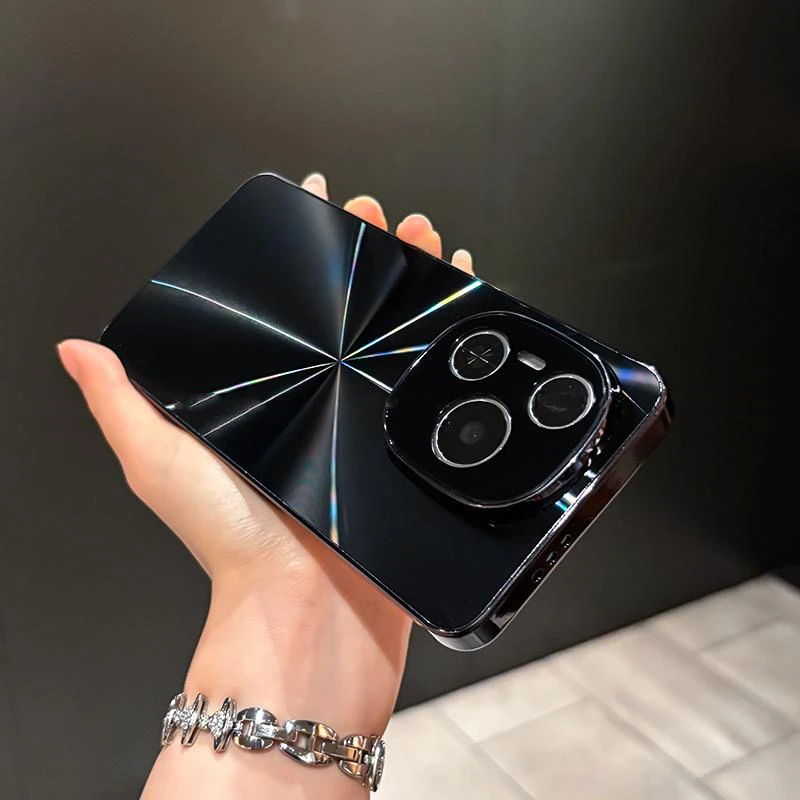 镭射CD纹电镀适用于荣耀power手机壳镜头全包防摔防滑条创意简约