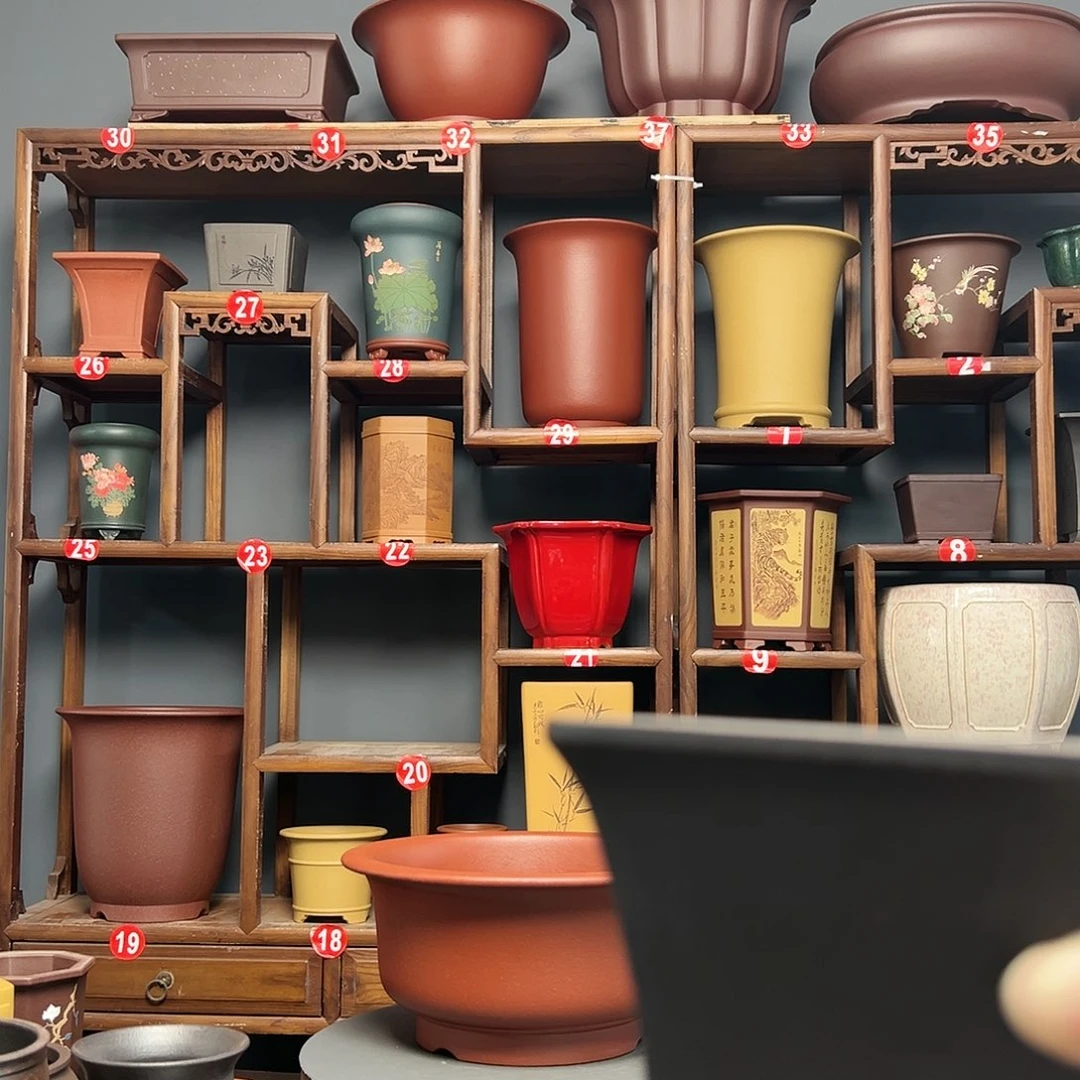 紫砂花盆崂****园大红袍花盆