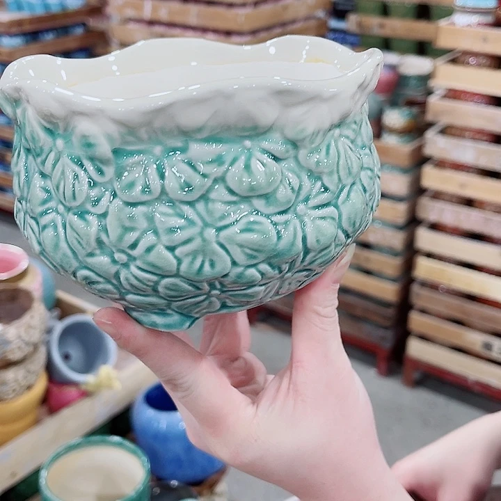 有孔，凑10元包邮陶瓷花盆发货！