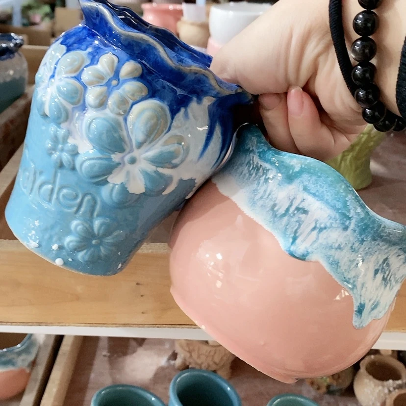 【闪购商品】红陶陶瓷花盆，多肉花盆