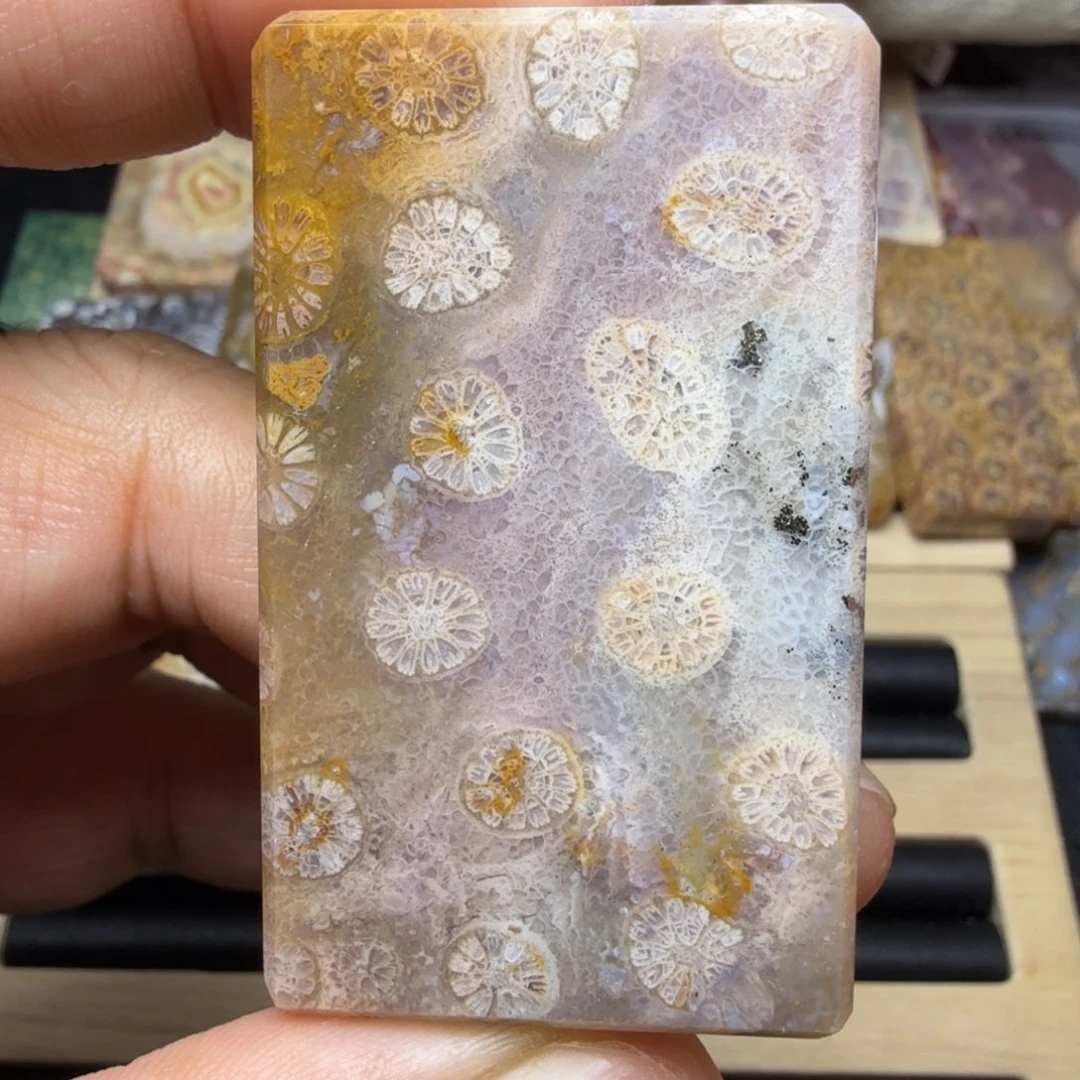 硅化玉未镶嵌纯天然色有机玉石保真色