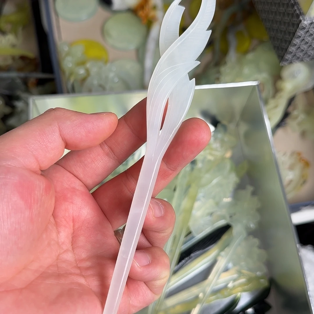 蛇纹石玉未镶嵌发饰